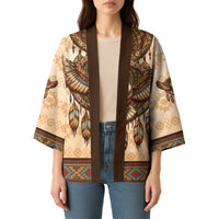 Eagle Native American Kimono Tribal Feather Dreamcatcher Boho Style