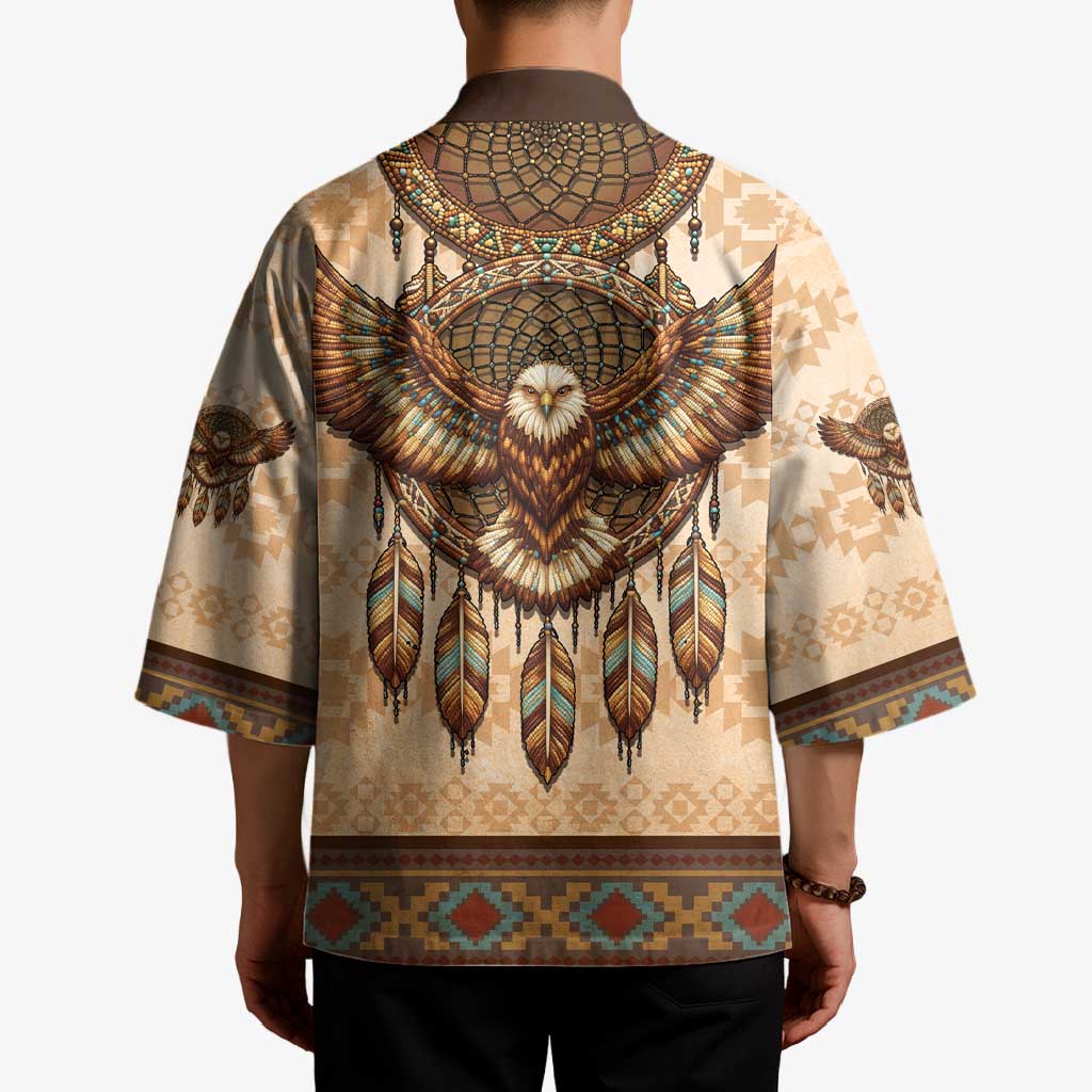 Eagle Native American Kimono Tribal Feather Dreamcatcher Boho Style