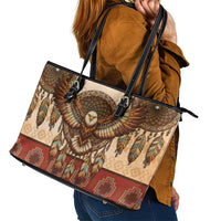 Eagle Native American Leather Tote Bag Tribal Feather Dreamcatcher Boho Style