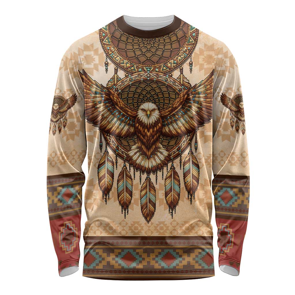 Eagle Native American Long Sleeve Shirt Tribal Feather Dreamcatcher Boho Style