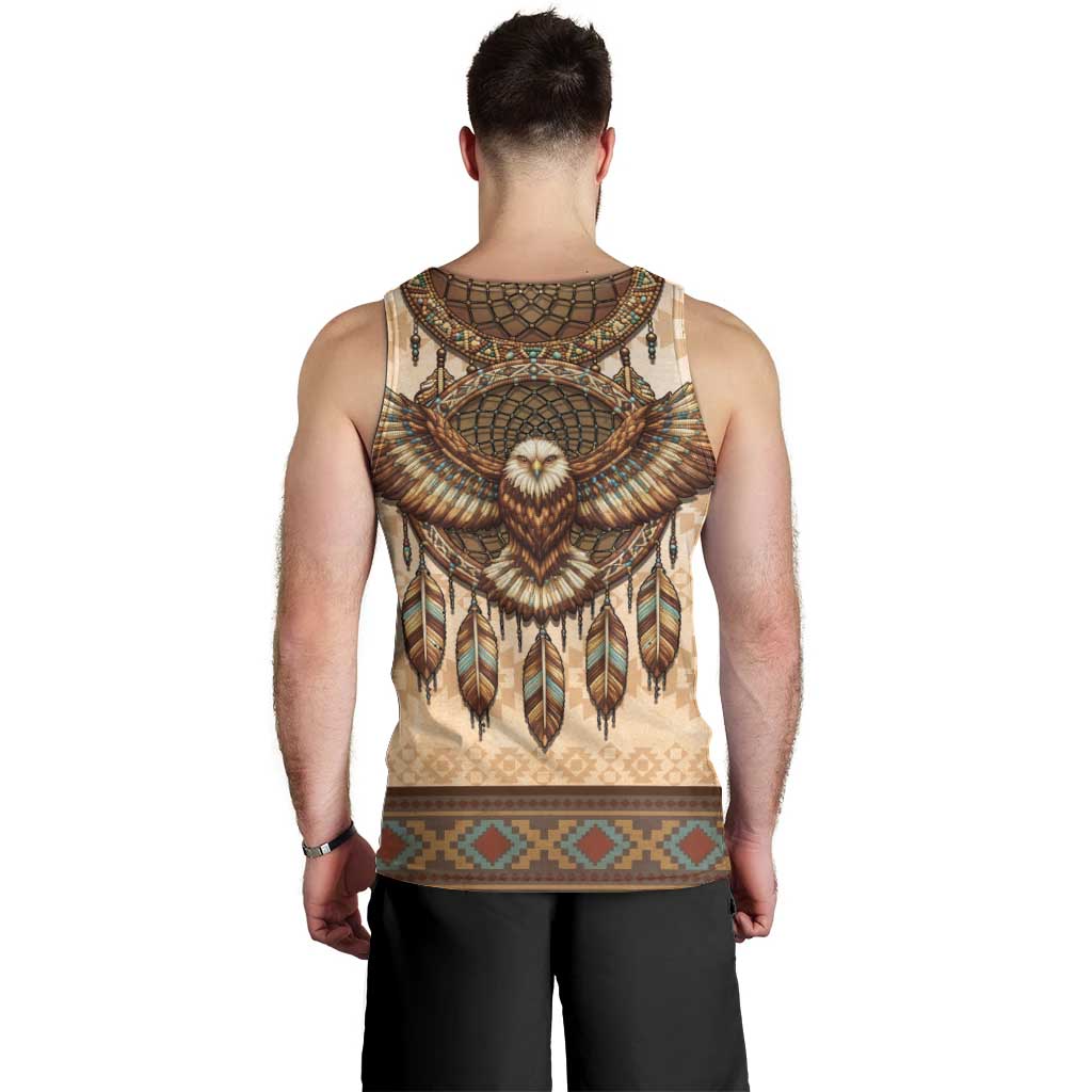 Eagle Native American Men Tank Top Tribal Feather Dreamcatcher Boho Style