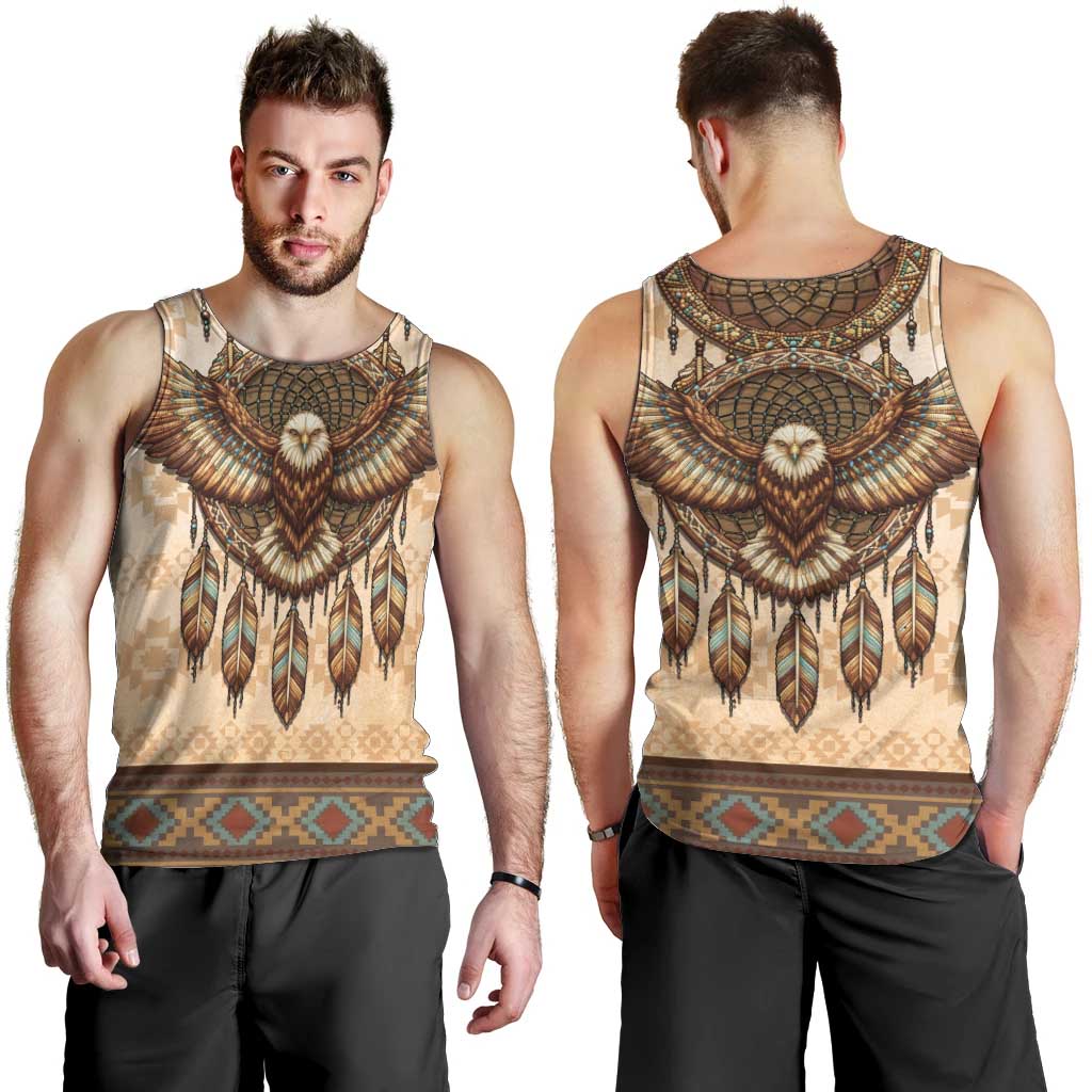 Eagle Native American Men Tank Top Tribal Feather Dreamcatcher Boho Style