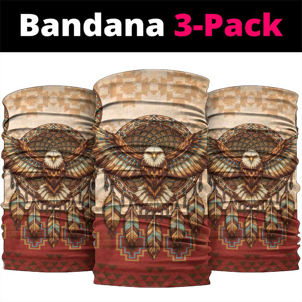 Eagle Native American Neck Gaiter Tribal Feather Dreamcatcher Boho Style