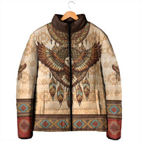 Eagle Native American Padded Jacket Tribal Feather Dreamcatcher Boho Style