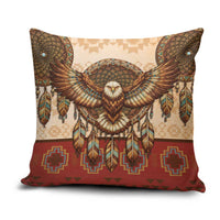 Eagle Native American Pillow Cover Tribal Feather Dreamcatcher Boho Style