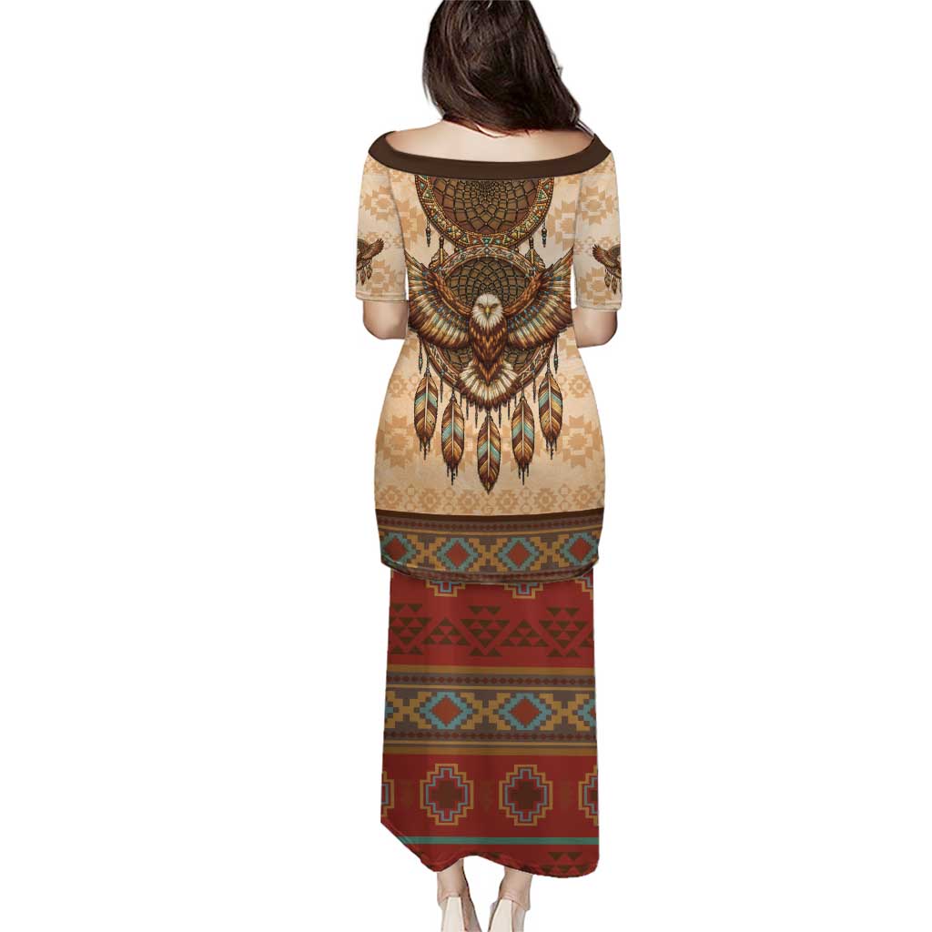 Eagle Native American Puletasi Tribal Feather Dreamcatcher Boho Style