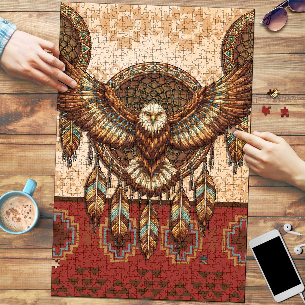 Eagle Native American Puzzle Tribal Feather Dreamcatcher Boho Style