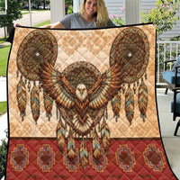 Eagle Native American Quilt Tribal Feather Dreamcatcher Boho Style