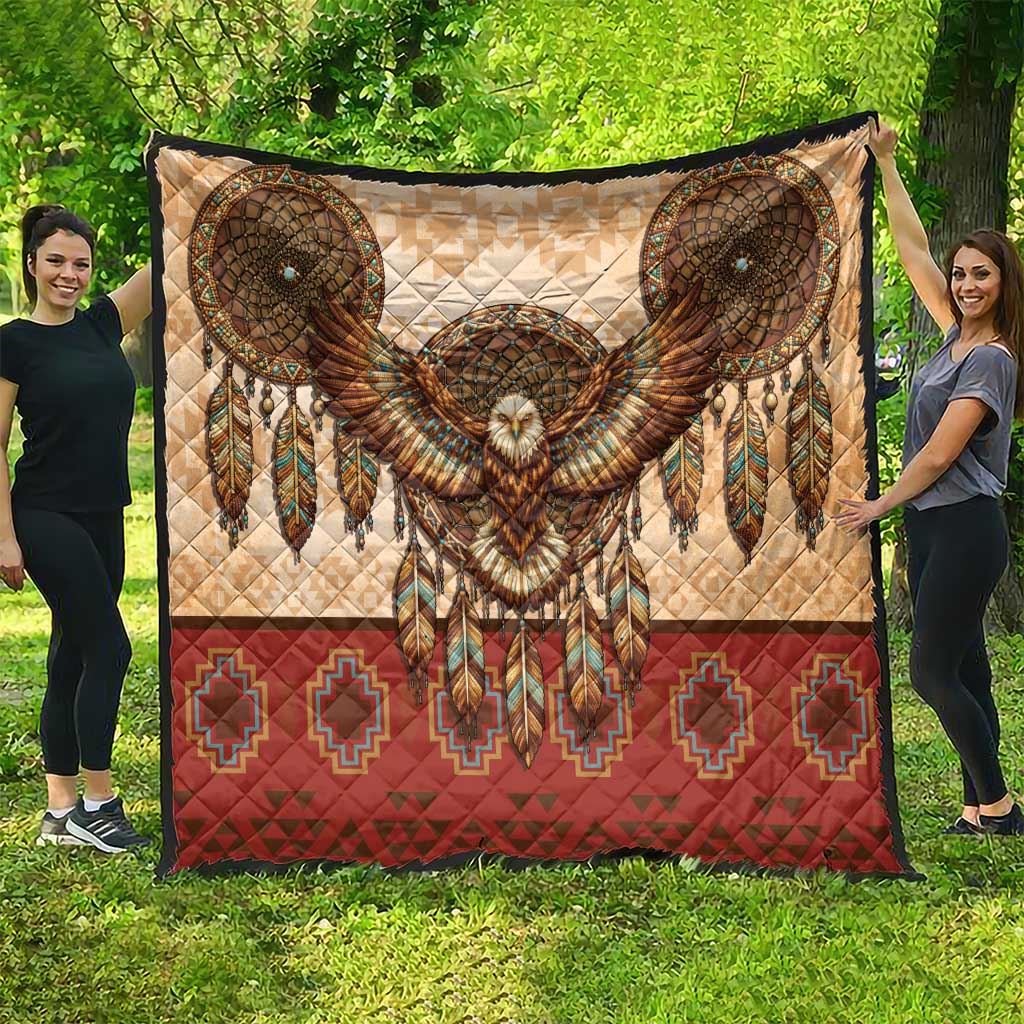 Eagle Native American Quilt Tribal Feather Dreamcatcher Boho Style