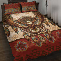Eagle Native American Quilt Bed Set Tribal Feather Dreamcatcher Boho Style