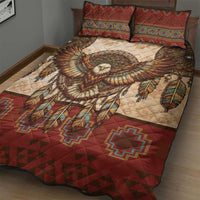 Eagle Native American Quilt Bed Set Tribal Feather Dreamcatcher Boho Style