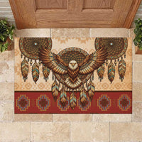 Eagle Native American Rubber Doormat Tribal Feather Dreamcatcher Boho Style
