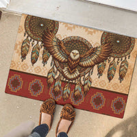 Eagle Native American Rubber Doormat Tribal Feather Dreamcatcher Boho Style