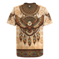 Eagle Native American Rugby Jersey Tribal Feather Dreamcatcher Boho Style