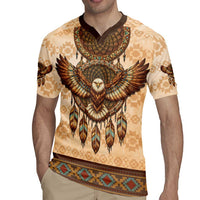 Eagle Native American Rugby Jersey Tribal Feather Dreamcatcher Boho Style