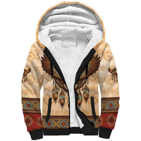 Eagle Native American Sherpa Hoodie Tribal Feather Dreamcatcher Boho Style
