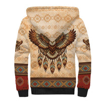 Eagle Native American Sherpa Hoodie Tribal Feather Dreamcatcher Boho Style