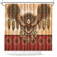 Eagle Native American Shower Curtain Tribal Feather Dreamcatcher Boho Style