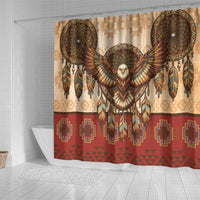 Eagle Native American Shower Curtain Tribal Feather Dreamcatcher Boho Style