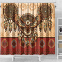 Eagle Native American Shower Curtain Tribal Feather Dreamcatcher Boho Style