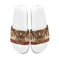 Eagle Native American Slide Sandals Tribal Feather Dreamcatcher Boho Style