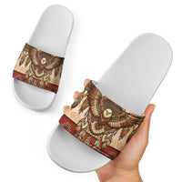 Eagle Native American Slide Sandals Tribal Feather Dreamcatcher Boho Style