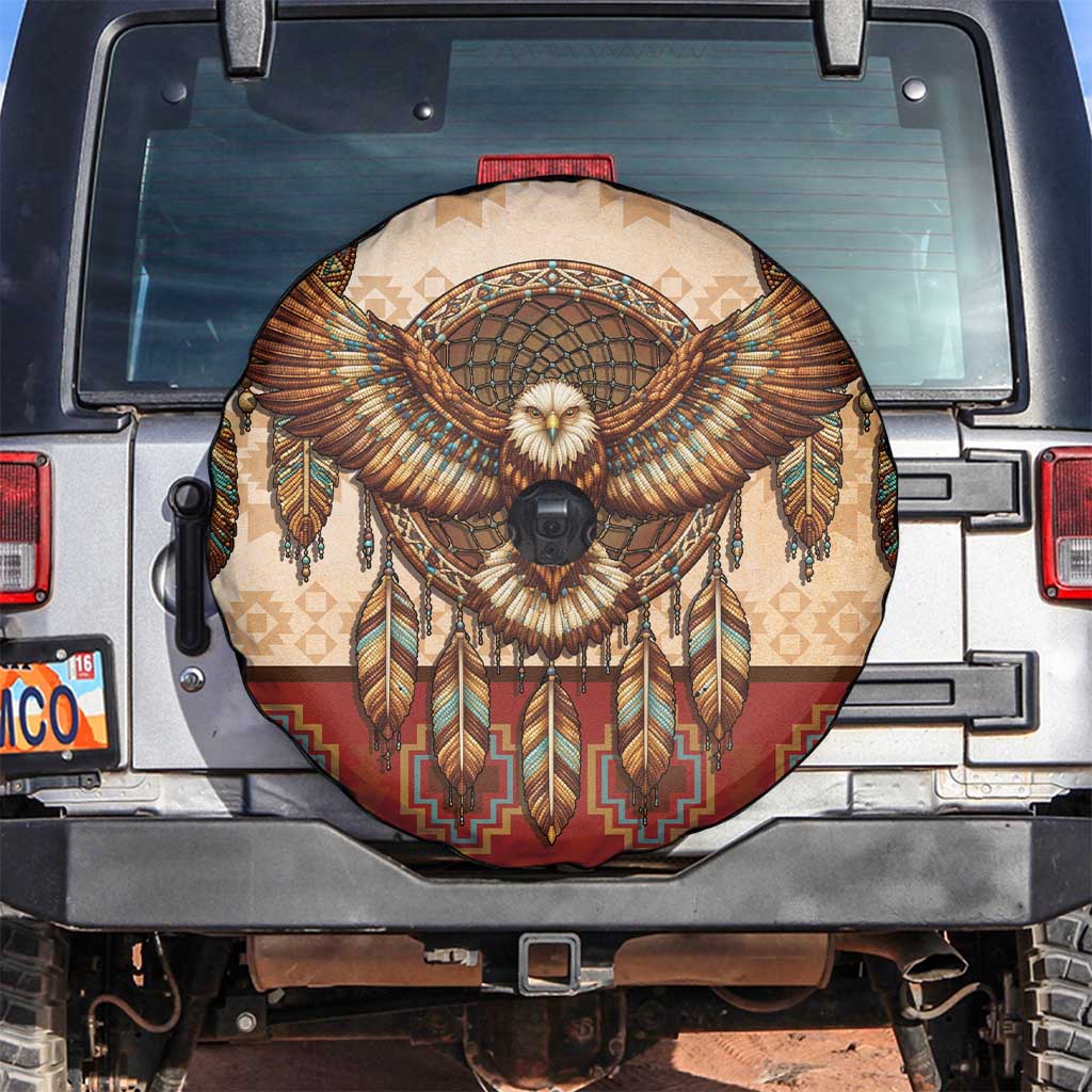 Eagle Native American Spare Tire Cover Tribal Feather Dreamcatcher Boho Style