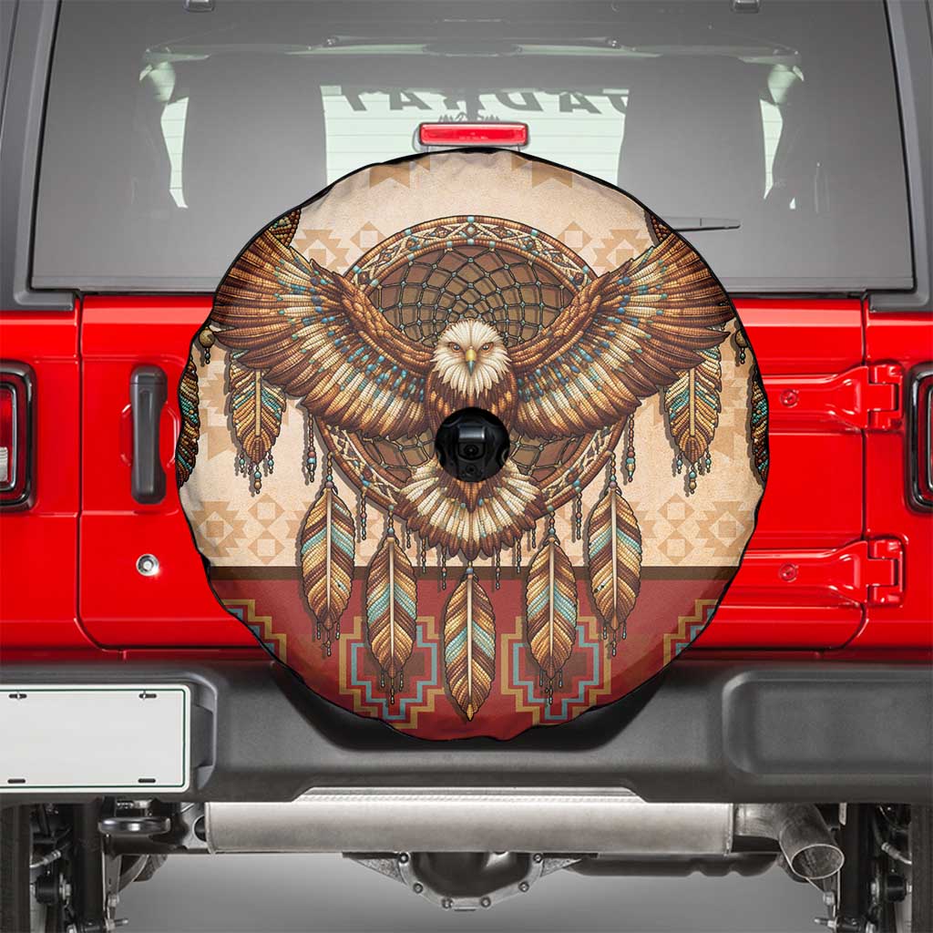 Eagle Native American Spare Tire Cover Tribal Feather Dreamcatcher Boho Style