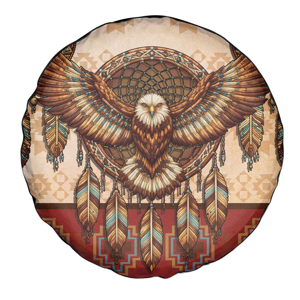 Eagle Native American Spare Tire Cover Tribal Feather Dreamcatcher Boho Style