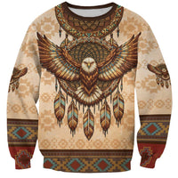 Eagle Native American Sweatshirt Tribal Feather Dreamcatcher Boho Style