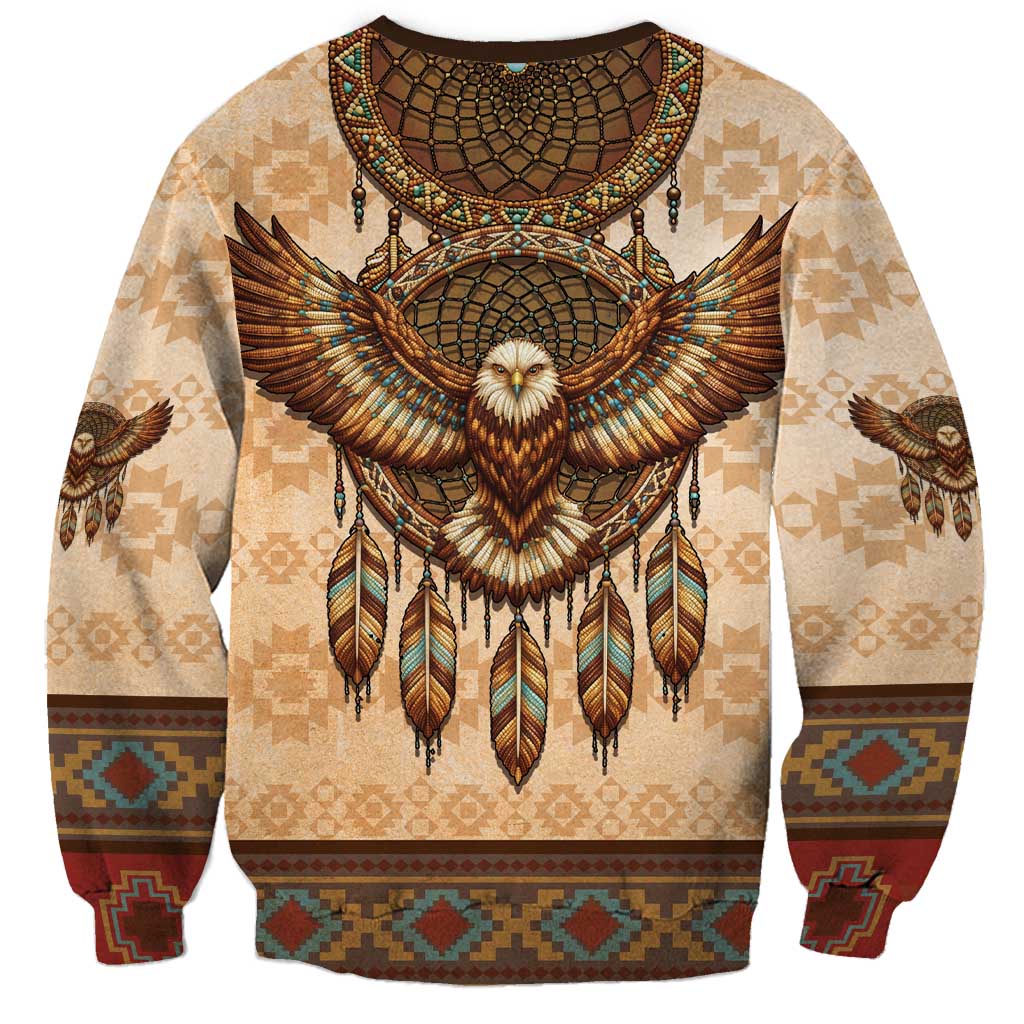 Eagle Native American Sweatshirt Tribal Feather Dreamcatcher Boho Style