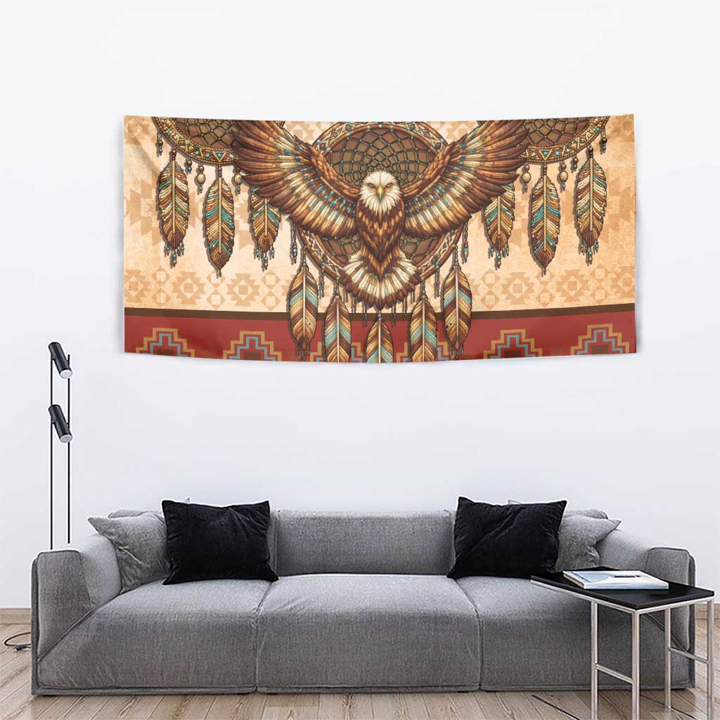 Eagle Native American Tapestry Tribal Feather Dreamcatcher Boho Style