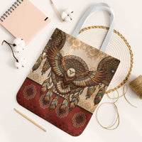 Eagle Native American Tote Bag Tribal Feather Dreamcatcher Boho Style