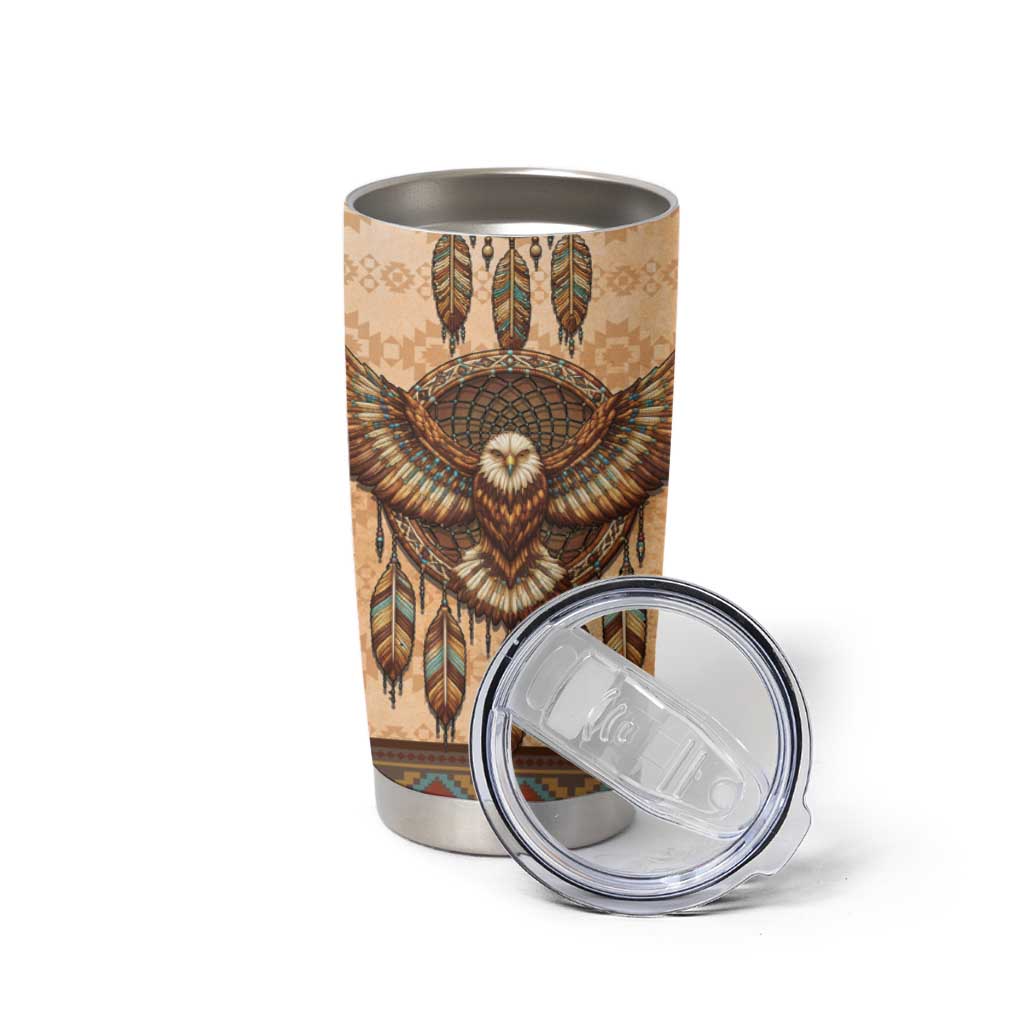 Eagle Native American Tumbler Cup Tribal Feather Dreamcatcher Boho Style