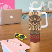 Eagle Native American Tumbler With Handle Tribal Feather Dreamcatcher Boho Style