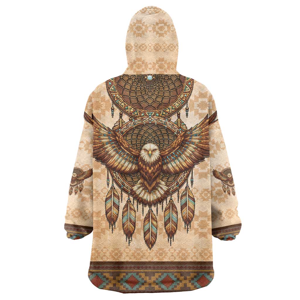 Eagle Native American Wearable Blanket Hoodie Tribal Feather Dreamcatcher Boho Style