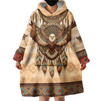 Eagle Native American Wearable Blanket Hoodie Tribal Feather Dreamcatcher Boho Style