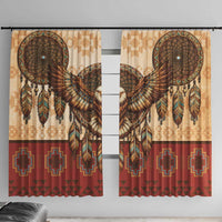 Eagle Native American Window Curtain Tribal Feather Dreamcatcher Boho Style