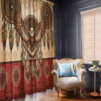 Eagle Native American Window Curtain Tribal Feather Dreamcatcher Boho Style