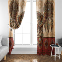 Eagle Native American Window Curtain Tribal Feather Dreamcatcher Boho Style