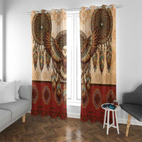 Eagle Native American Window Curtain Tribal Feather Dreamcatcher Boho Style