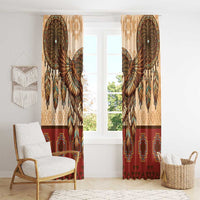Eagle Native American Window Curtain Tribal Feather Dreamcatcher Boho Style