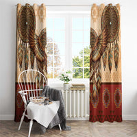 Eagle Native American Window Curtain Tribal Feather Dreamcatcher Boho Style