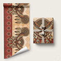 Eagle Native American Wrapping Paper Tribal Feather Dreamcatcher Boho Style
