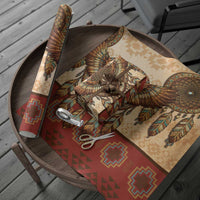Eagle Native American Wrapping Paper Tribal Feather Dreamcatcher Boho Style