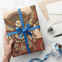 Eagle Native American Wrapping Paper Tribal Feather Dreamcatcher Boho Style
