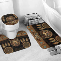 Bear Native American Bathroom Set Tribal Feather Dreamcatcher Boho Style