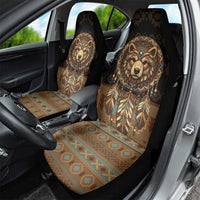 Bear Native American Car Seat Cover Tribal Feather Dreamcatcher Boho Style