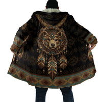 Bear Native American Cloak Tribal Feather Dreamcatcher Boho Style