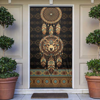 Bear Native American Door Cover Tribal Feather Dreamcatcher Boho Style